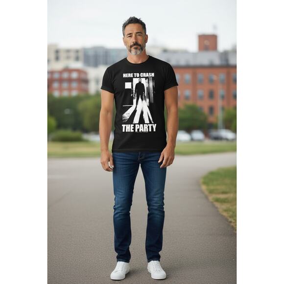 Halloween II Michael Myers “Here to Crash the Party” Graphic Tee Black – Size M - Picture 2 of 6